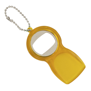 Porte-Clés Publicitaire Décapsuleur Raclette glace Jaune