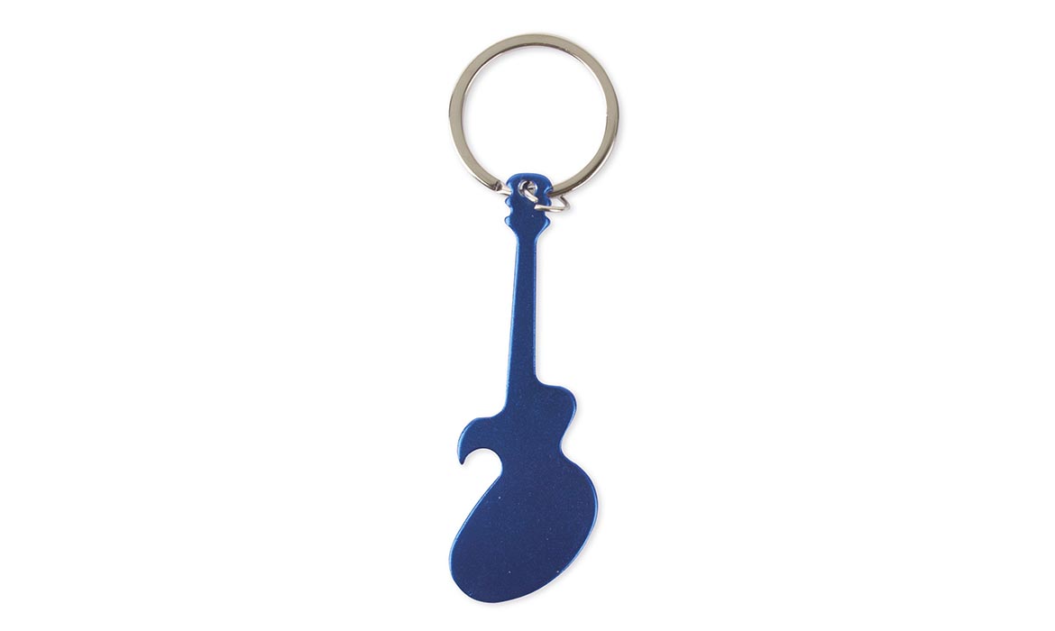 Porte-clés Aluminium Publicitaire Guitare Bleu