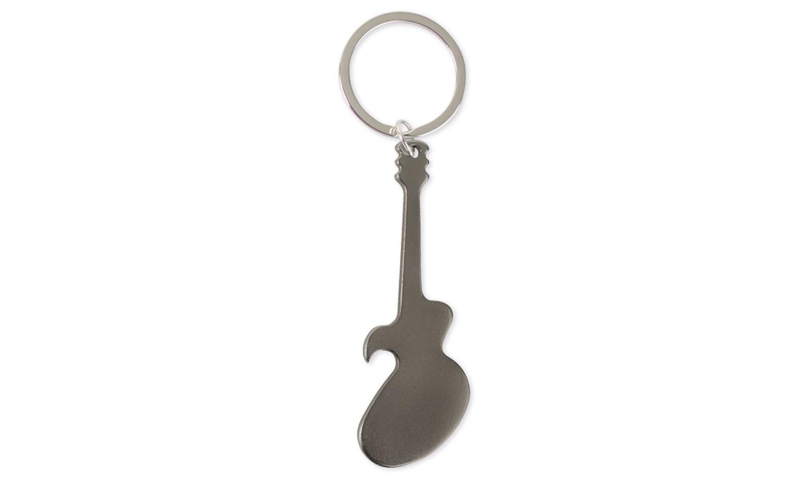 Porte-clés Aluminium Publicitaire Guitare Anthracite