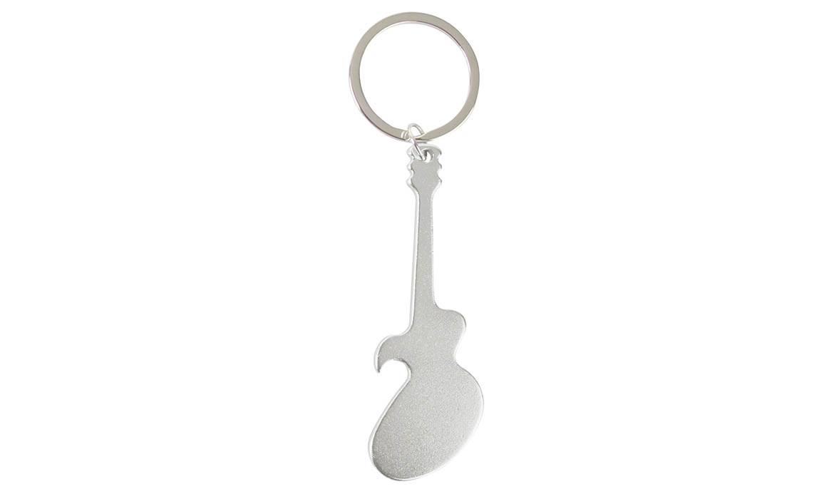 Porte-clés Aluminium Publicitaire Guitare Argent