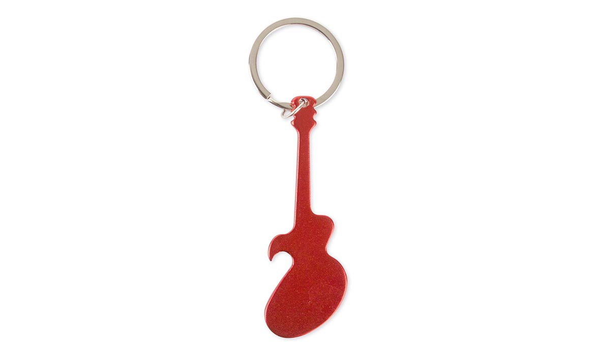 Porte-clés Aluminium Publicitaire Guitare Rouge