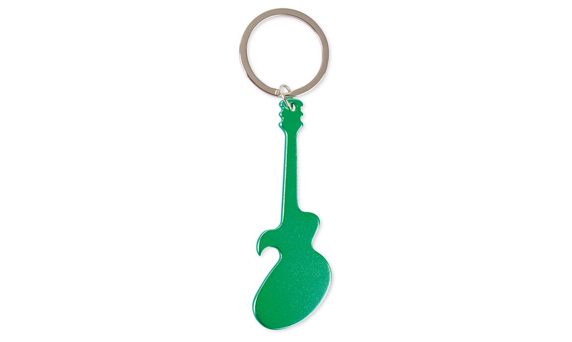 Porte-clés Aluminium Publicitaire Guitare Vert