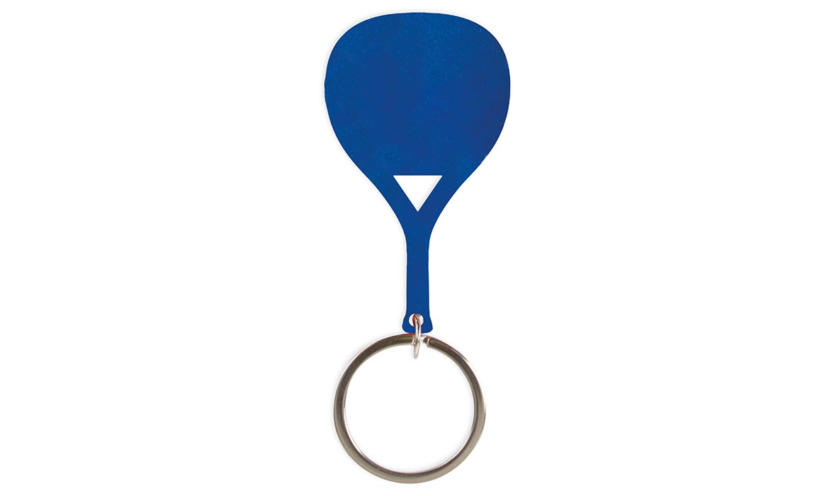 Porte-Clés Publicitaire Aluminium Pagaie Paddle raquette bleu