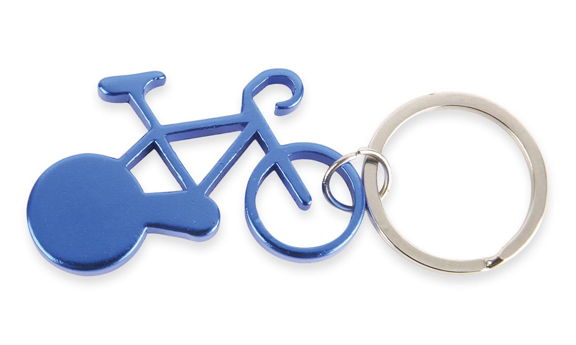 Porte-Clés Publicitaire Aluminium Vélo Bicyclette Aluminium Bleu