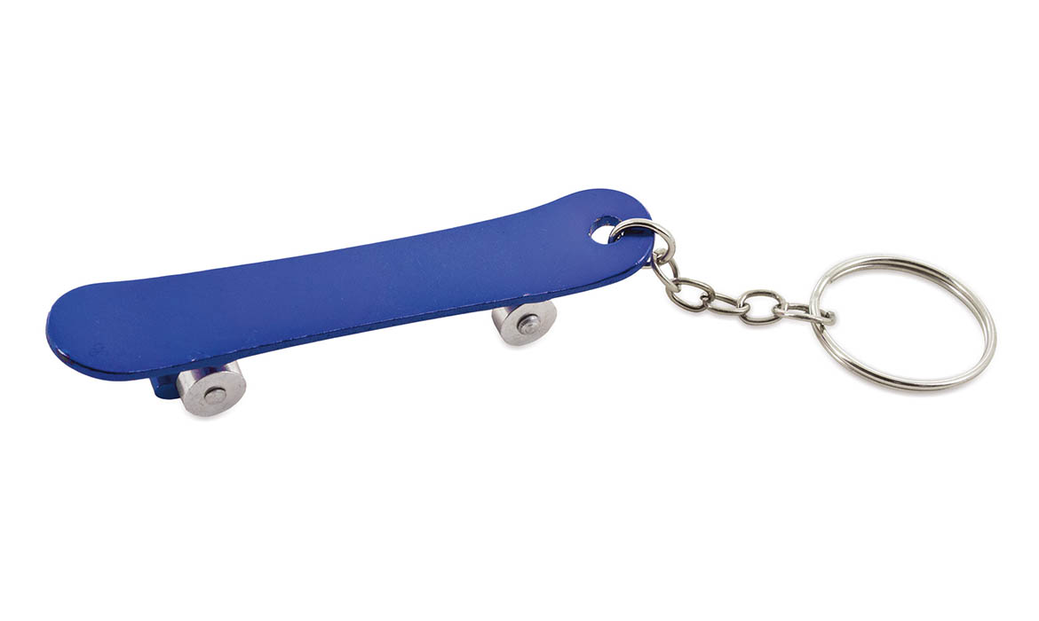 Porte-clés Publicitaire Aluminium Roller Skate Bleu