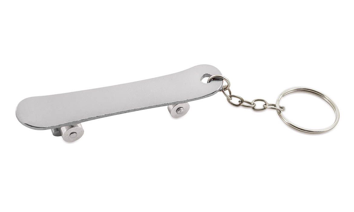 Porte-clés Publicitaire Aluminium Roller Skate Silver Argent