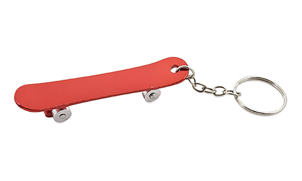 Porte-clés Publicitaire Aluminium Roller Skate Rouge