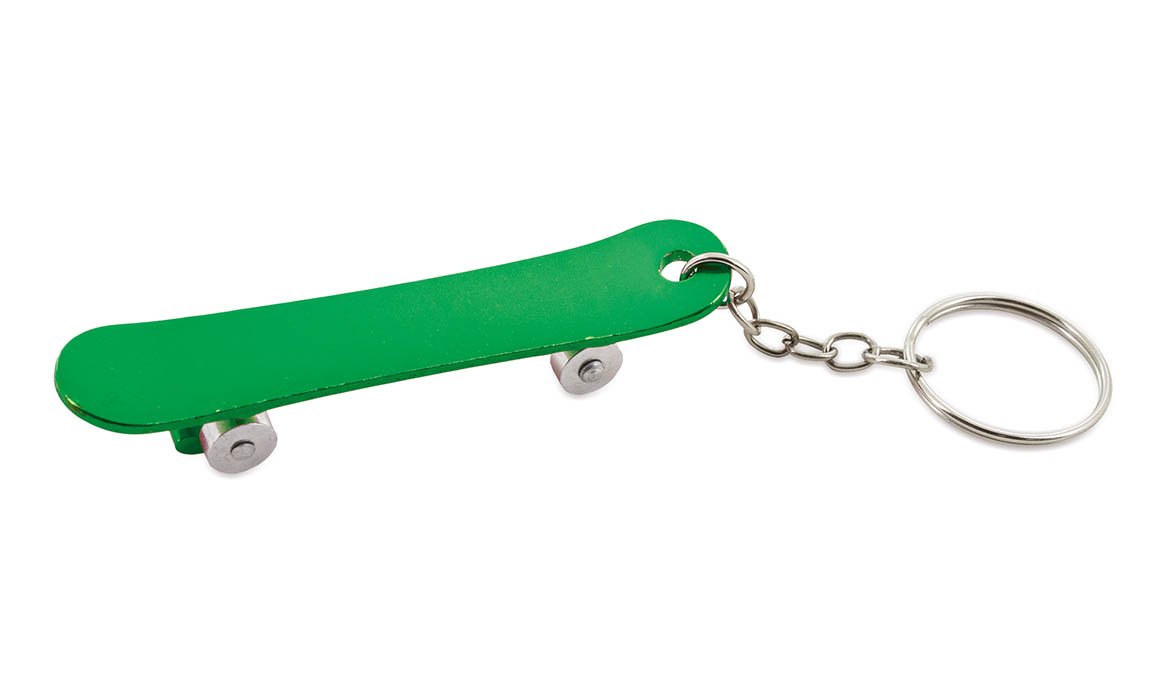 Porte-clés Publicitaire Aluminium Roller Skate Vert