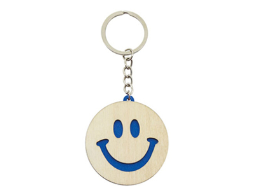 Porte-clés Bois Smileys